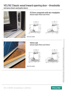 Threshold options for inward opening patio and entrance doors